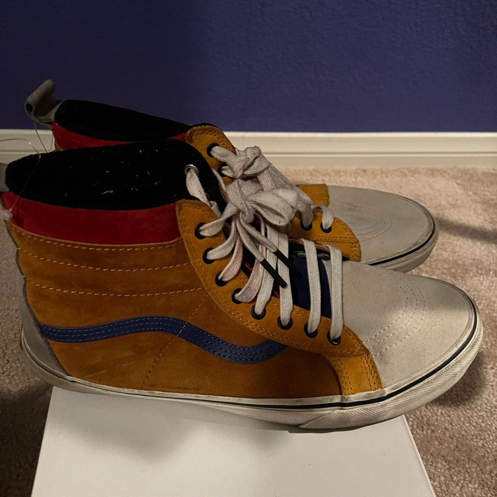 Vans Multicolored High Top Suede Sneakers Size 13